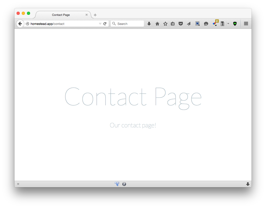 Contact page