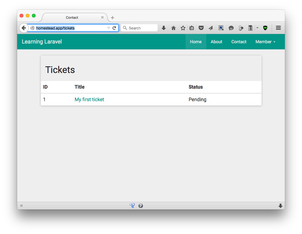 View a single ticket on the all tickets page