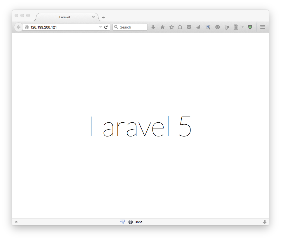 Your new Laravel application on DigitalOcean