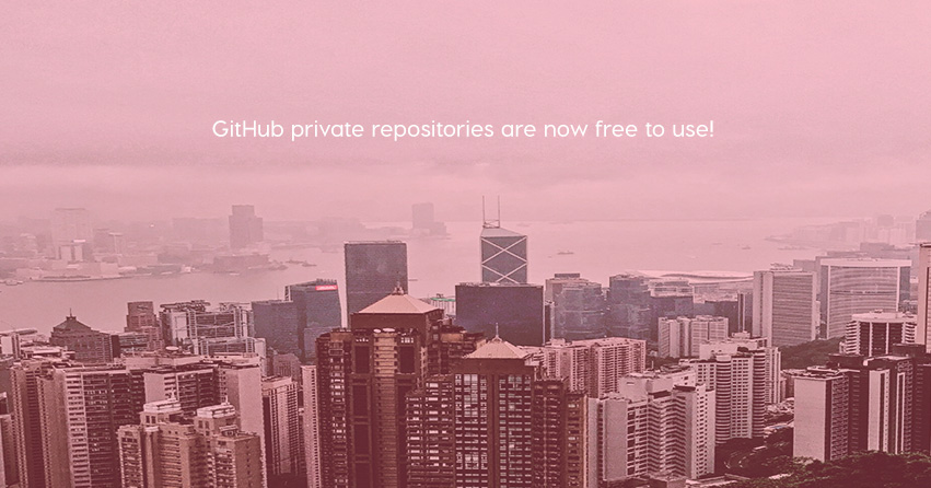 Github private repositories are now free