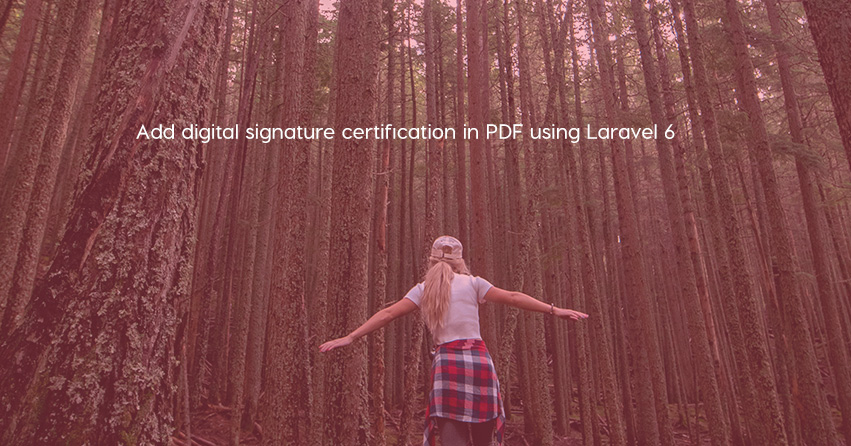 Add digital signature certification in PDF using Laravel 6