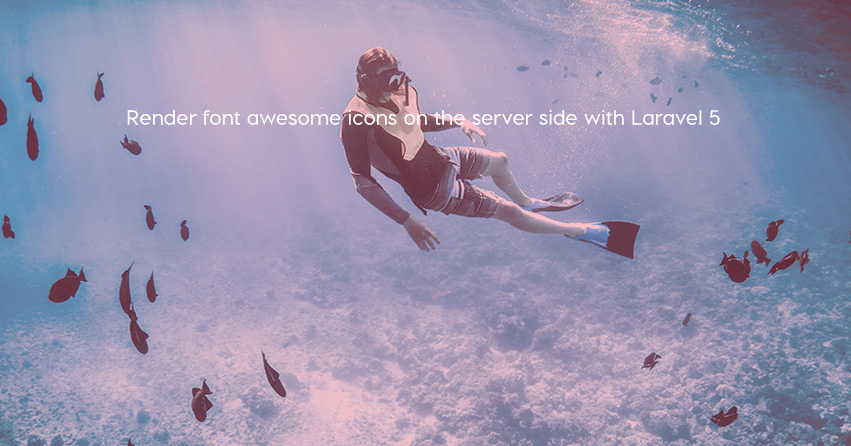 Render font awesome icons on the server side with Laravel 5